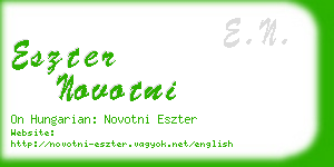 eszter novotni business card